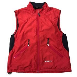 Kelty Vintage Men's Fleece Red Black Vest BK3 Size M